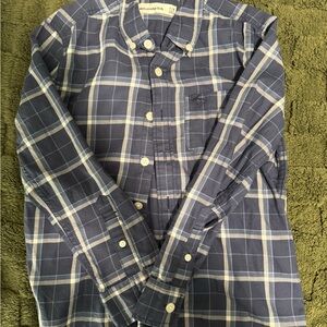 Abercrombie Kids Navy and White Plaid Shirt
